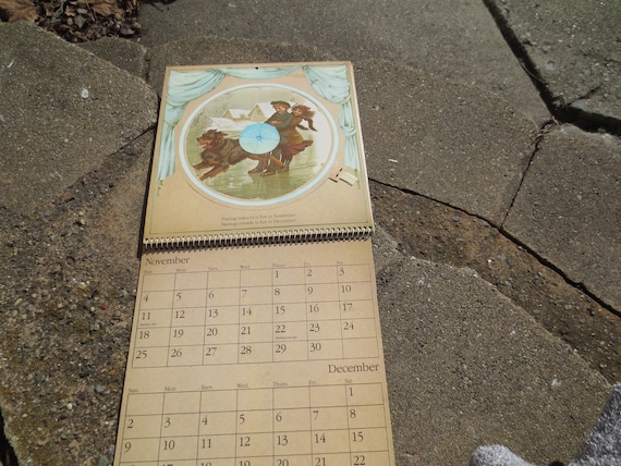 Vintage Happy Seasons 1984 Calendar of Revolving Pictures - Etsy