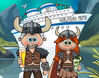 Norwegian Fjord Cruise magnet, Magnet for European cruise, Nordic Family Cruise, Cruise Europe, cabin door magnet, Viking Cruise, doorsign