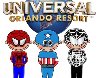 Universal Orlando Shirts, Matching Universal Orlando Shirt, Universal Orlando Vacation, Venom Shirt, Spider man Shirt, Captain America Shirt