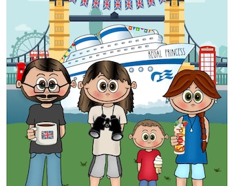 British Isles Cruise magnet, Magnet for British cruise, UK Family Cruise, English cruise, cabin door magnet, London Cruise, Great Britain