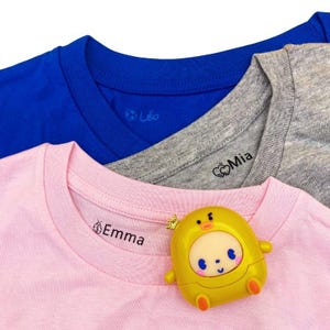 Timbro con nome per bambini a forma di stella gialla – Facile marcatura tessile | Il mio timbro con il nome
