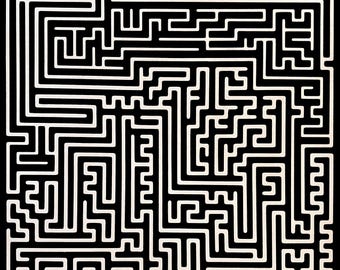 Labyrinth - Wooden board 40x40 cm