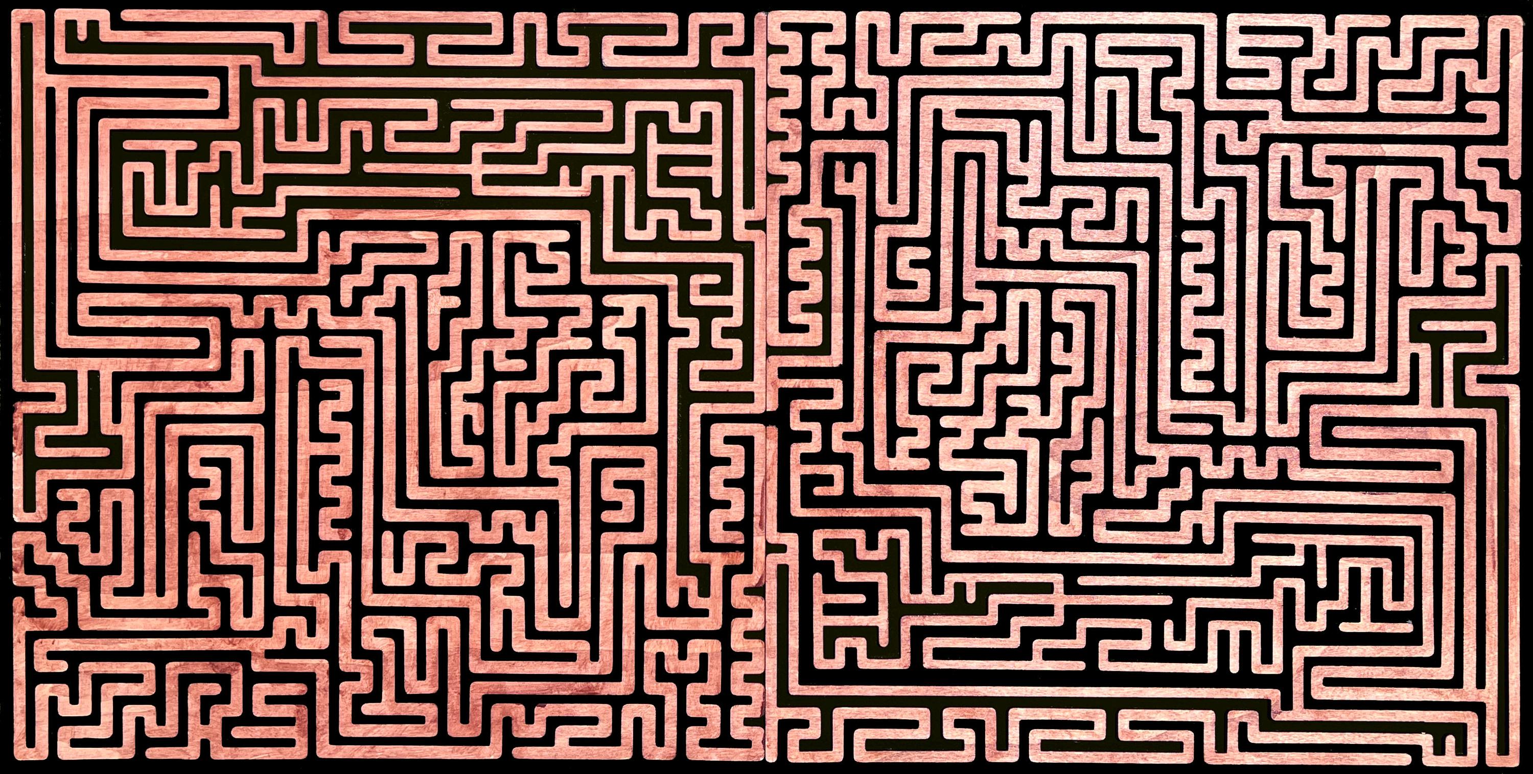 Labyrinth - Wooden board 80x40 cm