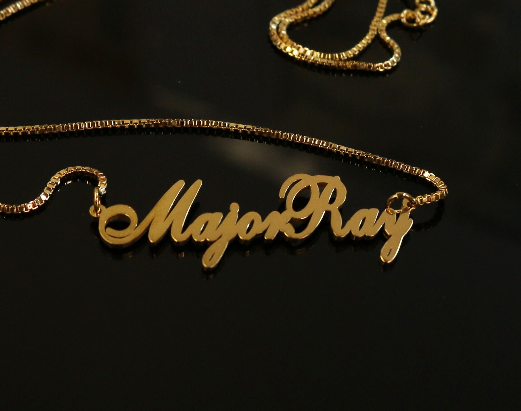 24k Gold Plated Name Necklace with your name any name of your Etsy