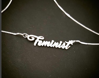 Feminist Necklace, Female Symbol Necklace, Girl Power. Feminism, Gift for Women, Name Necklace, Feminism