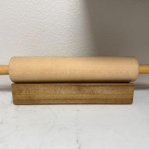 Rolling Pin Wood Stand Holder With Wood Rolling Pin