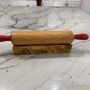 Rolling Pin Wood Stand Holder