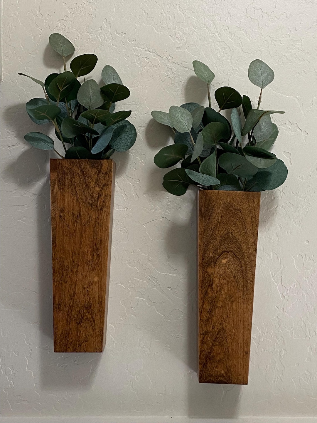 Curated visual reference: Tapered Wood Wall Pocket Vase Dried Flowers Greenery Photo Inspiration