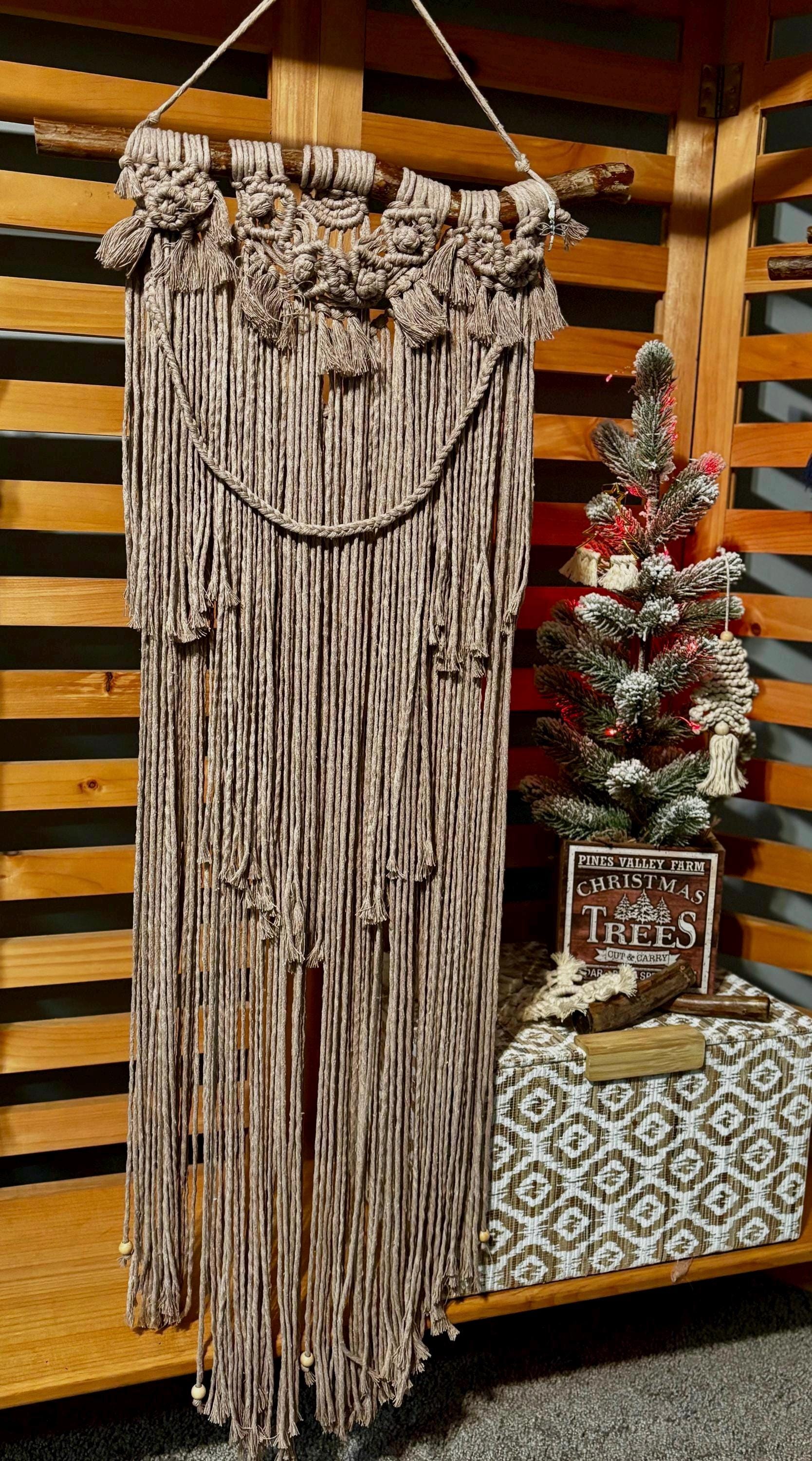 Willow-Medium Beachy/Boho Macrame Wall Hanging -Natural