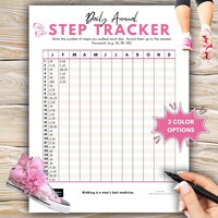 Walking Log Journal Printable Personal Size Inserts, Step Log Tracker ...
