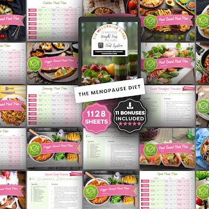 The Menopause Shred: 1 Year Of Meal Plans And Shopping Lists. (24 In Total) Healthy Recipes, Weight Loss System, Vegan & Omnivore Options