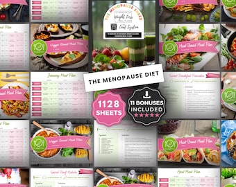 The Menopause Shred: 1 Year Of Meal Plans And Shopping Lists. (24 In Total) Healthy Recipes, Weight Loss System, Vegan & Omnivore Options