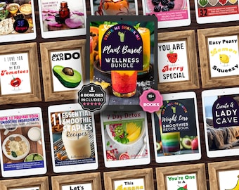 Plant-Based Diet Plans, Weight Loss Meal Plans, Smoothie Recipe Books & Raw Vegan Food Cookbooks Bundle For Fat Loss, Detox, Healthy Living