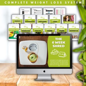 6 Week Shred Weight Loss Diet Plan Program (Customized Fat Loss Plan, High Protein Gluten Free Meal Plans, Weight Loss Tools, Diet Planner)