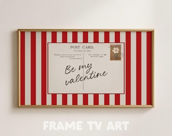 Valentines Day TV Art: Retro Postcard Samsung Frame Decor (Digital Download)