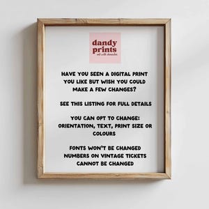 Custom Request for ONE design: Personalised Art Print
