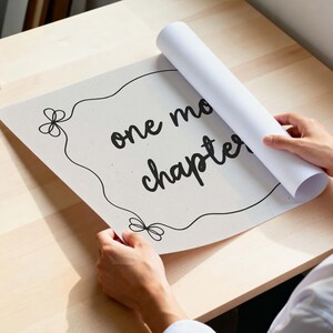 Bookish Wall Art: One More Chapter Neutral Book Poster (Digital Download) image 7