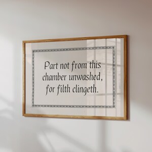 Funny Bathroom Art: Medieval Decor Quote Print (Digital Download) image 7