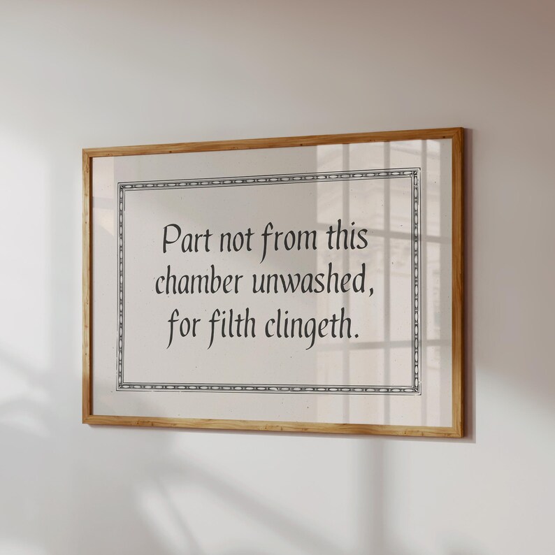 Funny Bathroom Art: Medieval Decor Quote Print (Digital Download) image 7