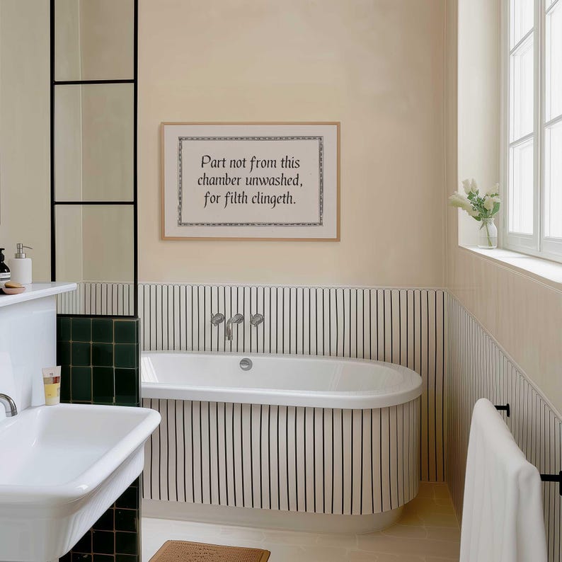 Funny Bathroom Art: Medieval Decor Quote Print (Digital Download) image 6