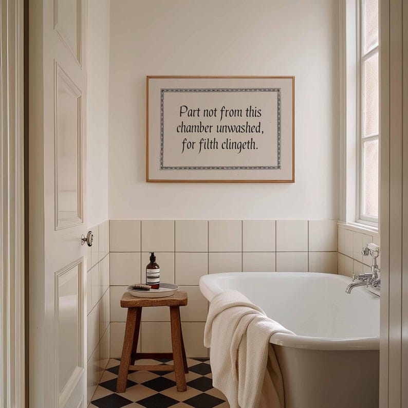 Funny Bathroom Art: Medieval Decor Quote Print (Digital Download) image 2
