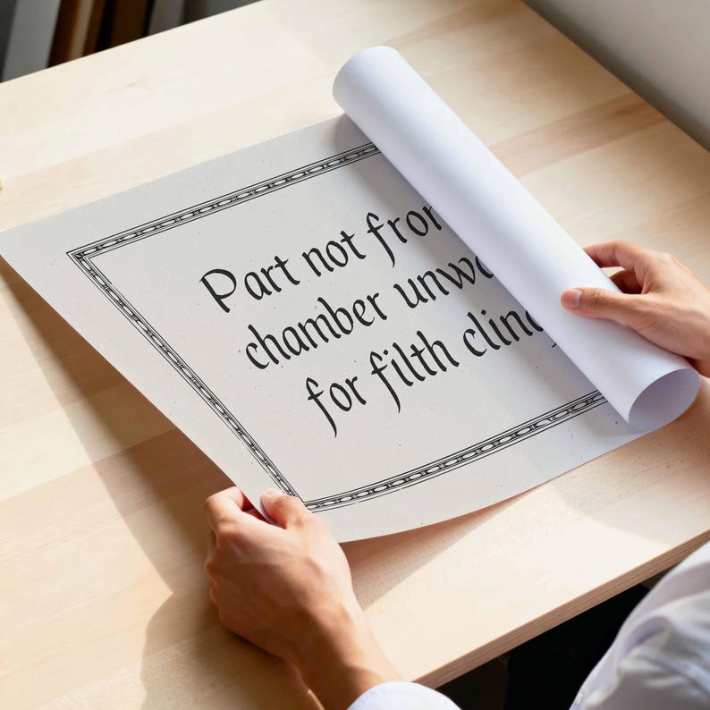 Funny Bathroom Art: Medieval Decor Quote Print (Digital Download) image 3