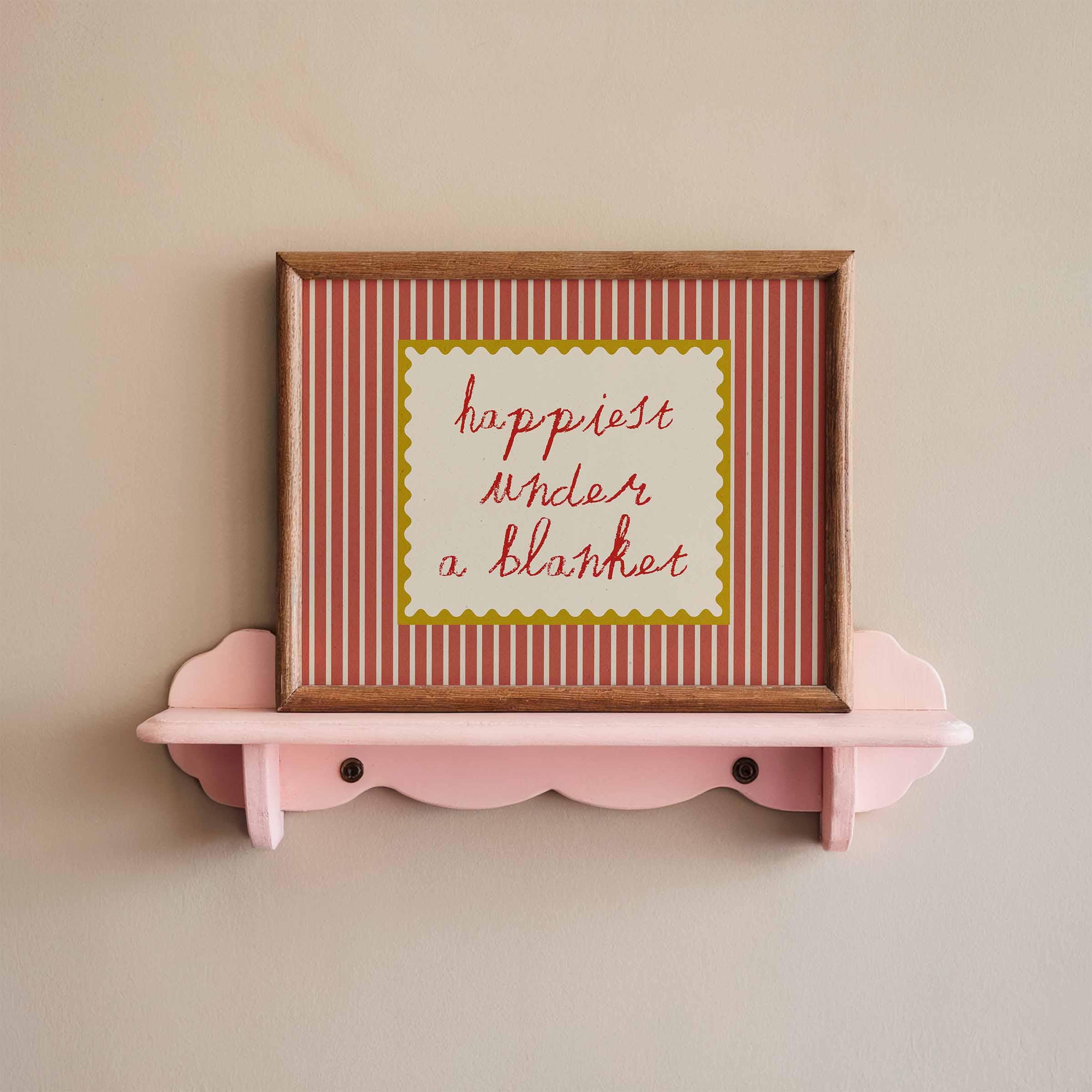 Whimsical Striped Typography Wall Art Print: Quirky Retro Poster ...