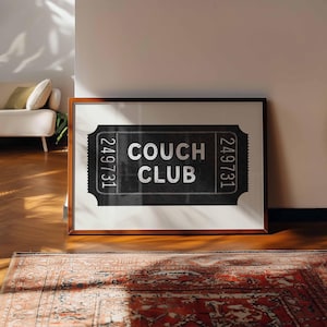 Wydruk biletu Couch Club: Sztuka retro do salonu (pobranie cyfrowe)