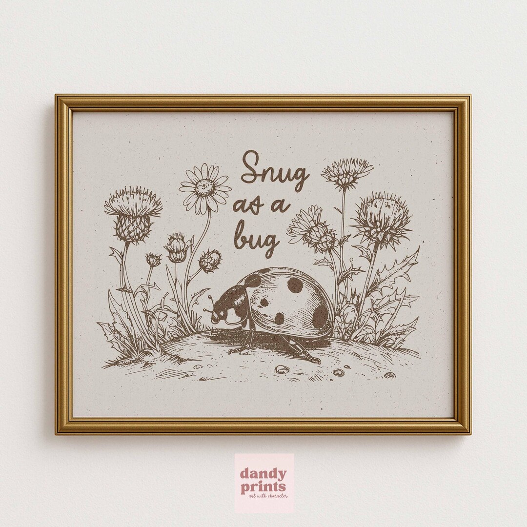 Woodland Nursery Vintage Style Art Print | Ladybug Printable ...