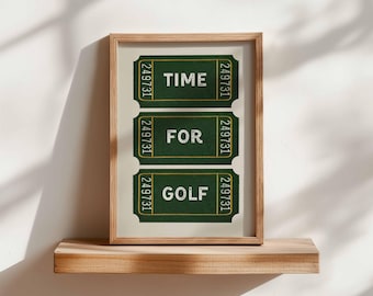 Golf Wall Art Gift: Can Be Personalised (Digital Download)