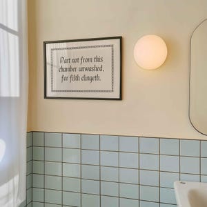 Funny Bathroom Art: Medieval Decor Quote Print (Digital Download) image 8