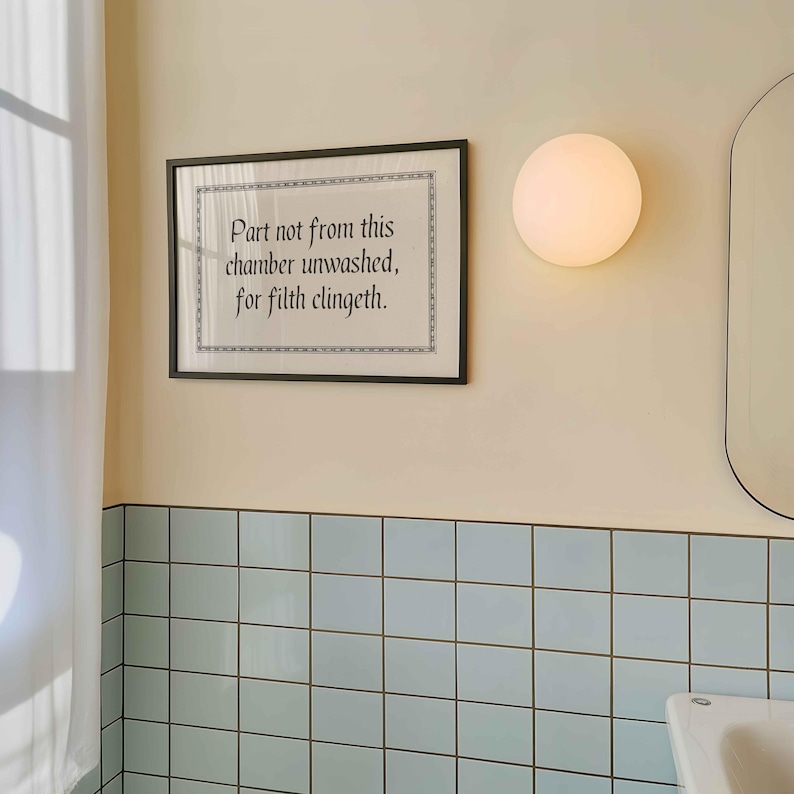 Funny Bathroom Art: Medieval Decor Quote Print (Digital Download) image 8