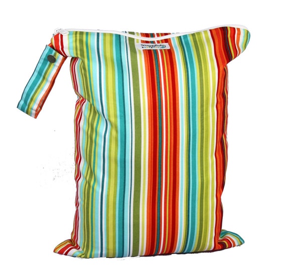 Items similar to LARGE Wet Bag with Zipper and Waterproof Lining