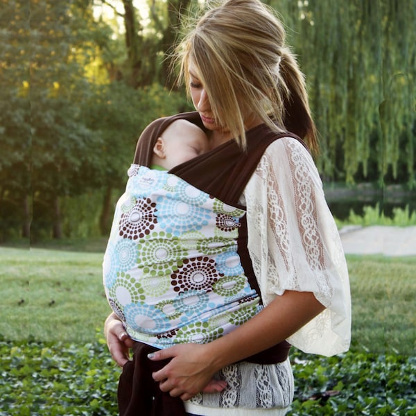 Baby Wrap Baby Carrier Stretchy Wrap Baby Sling  - Spa Fizz - Instructional DVD Included - FAST SHIPPING