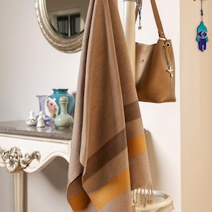 100% Pure Wool Handloom Luxury Unique Throw Blanket Shawl Pashmina