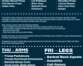Digital Beginner Weightlifting Plan