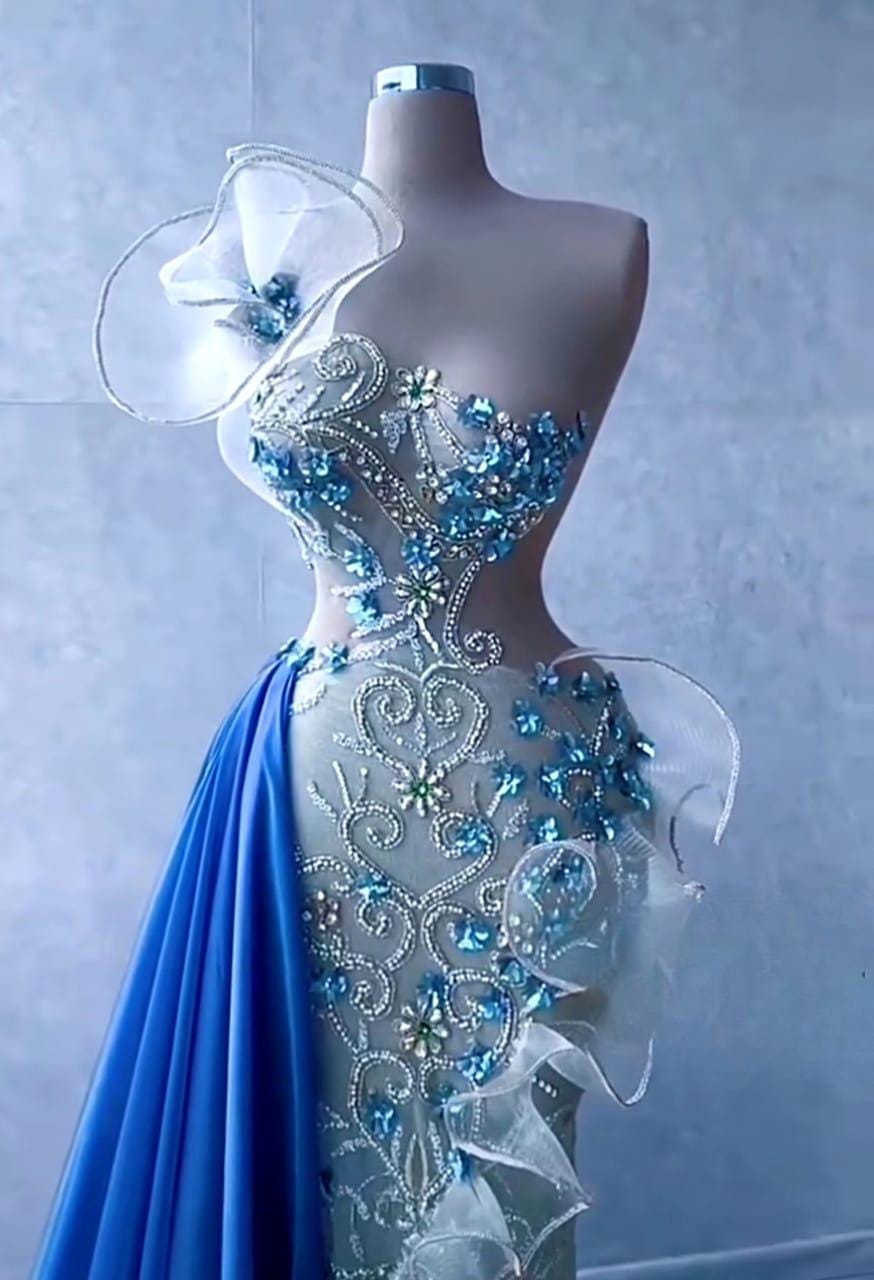 品質満点 Blue Sapphire Dress Etsy - コミック・アニメ