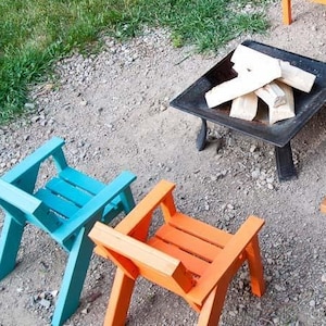Silla de playa infantil DIY: Plano de carpintería para silla infantil de madera para exterior / Muebles de patio portátiles para niños / Descarga digital en PDF