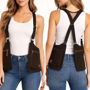 Utility Vest Bag Sewing Pattern PDF Crossbody Pocket Harness DIY