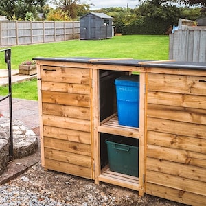 DIY Wooden Trash Can Storage Enclosure – Outdoor Garbage Bin Woodworking Plan | Weatherproof Waste Bin Cover | PDF Digital Download