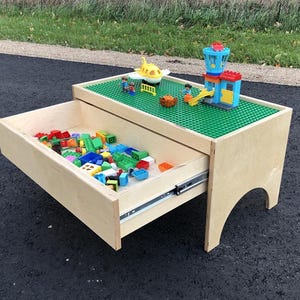DIY Kids Lego Table – Wooden Toy Storage Table Woodworking Plan | Building Surface | PDF Digital Download