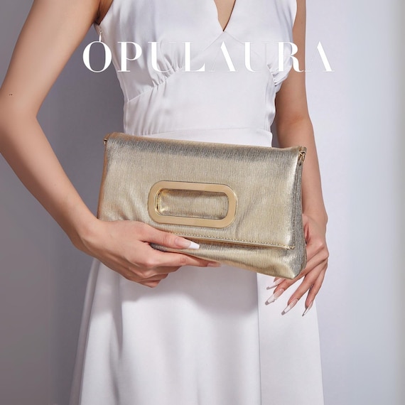 Retro Vintage Gold Clutch Geldbörse, Frauentaschen, Umhängetaschen