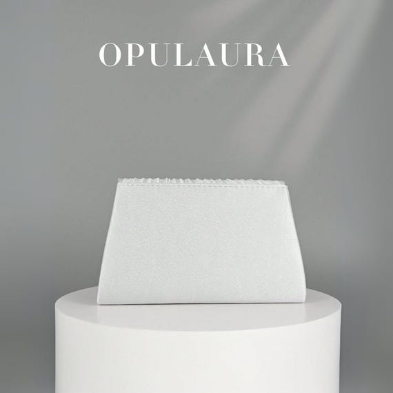 Pochette de luxe à rabat en velours, Sacs de soirée blancs, Sacs