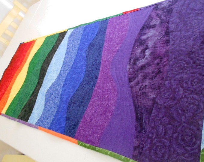 Over the Rainbow Quilt Wall Hanging Custom Order for Pamela Only by Sew