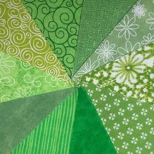 Lime Green Fabric Squares 30 5 Quilt Charm Squares by SEW FUN QUILTS Time Saver Quilt Kit image 5