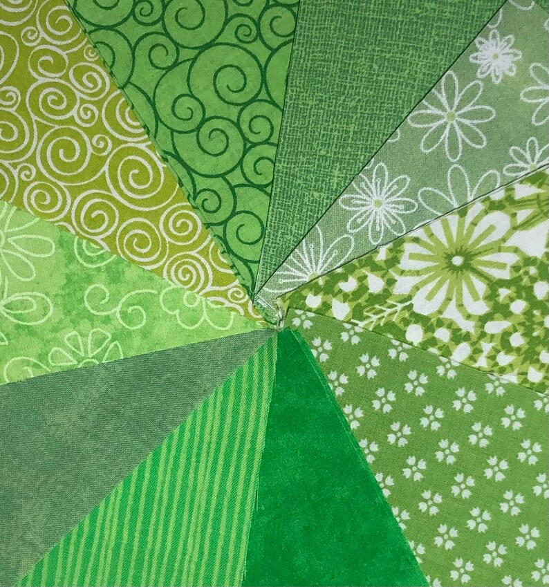 Lime Green Fabric Squares 30 5 Quilt Charm Squares by SEW FUN QUILTS Time Saver Quilt Kit image 5