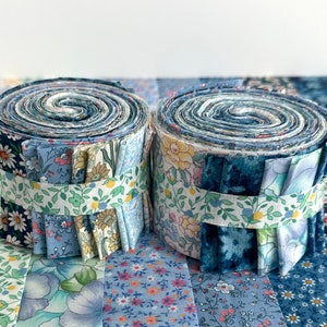 Spring Flowers Jelly Roll Quilt Fabric Strips 20 strips Time Saver Quilt Kits by SEW FUN QUILTS image 2