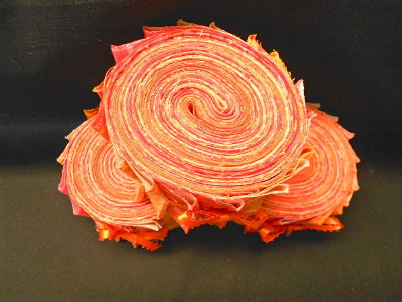 Tangerine Orange Jelly Roll Quilt Fabric Strips 20 Strips 1 Etsy