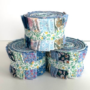 Spring Flowers Jelly Roll Quilt Fabric Strips 20 strips Time Saver Quilt Kits by SEW FUN QUILTS image 8