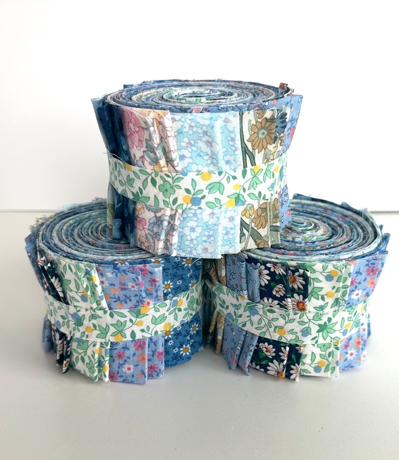 Spring Flowers Jelly Roll Quilt Fabric Strips 20 strips Time Saver Quilt Kits by SEW FUN QUILTS image 8